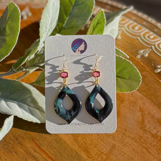 local handmade hypoallergenic polymer clay earrings with unique designs and gold-filled settings.